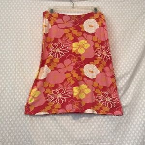 H&M tropical floral print skirt